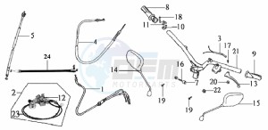 DD50 25KMH drawing HANDLEBAR / HANDLEBAR COVER / DASHBOARD