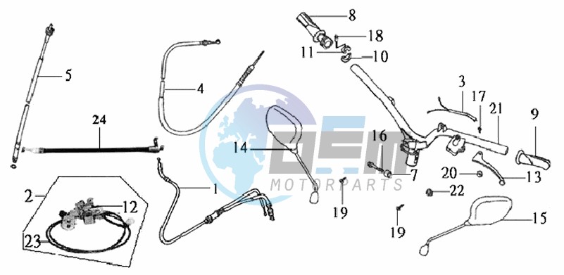 HANDLEBAR / HANDLEBAR COVER / DASHBOARD