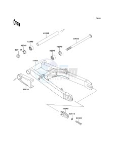 EX 250 F [NINJA 250R] (6F-7F) F6F drawing SWINGARM