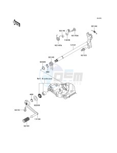 KRF 750 F [TERYX 750 4X4 NRA OUTDOORS] (F8F) C9FA drawing GEAR CHANGE MECHANISM