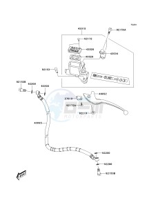 KSF 50 B [KFX50] (B7F-B9S) B7F drawing FRONT MASTER CYLINDER