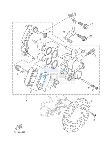 XC125R MAJESTY S (2PE1) drawing FRONT BRAKE CALIPER