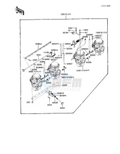 KZ 1100 D [SPECTRE] (D1-D2) [SPECTRE] drawing CARBURETOR ASSY