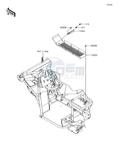 MULE SX KAF400JHF EU drawing Engine Mount