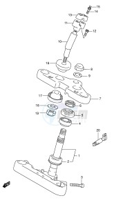 VS800 (E3-E28) INTRUDER drawing STEERING STEM (MODEL K5)