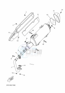 CZD300-A XMAX 300 (BBA1) drawing EXHAUST