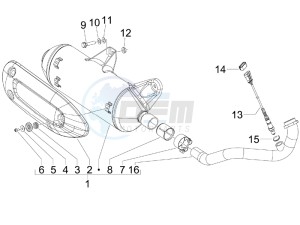 MP3 300 4t 4v ie lt ibrido drawing Silencer