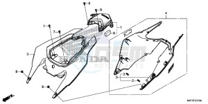 CBR1000S2H 2ED - (2ED) drawing REAR COWL