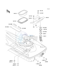 JT 1200 C [1200 STX-R] (1-2) [1200 STX-R] drawing HULL REAR FITTINGS