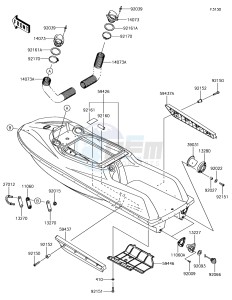 JET SKI SX-R JS1500AHF EU drawing Hull