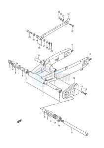 GSX-R750 (E28) drawing REAR SWINGING ARM