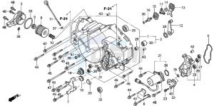 TRX350TE FOURTRAX ES drawing FRONT CRANKCASE COVER (TRX350TE/FE)