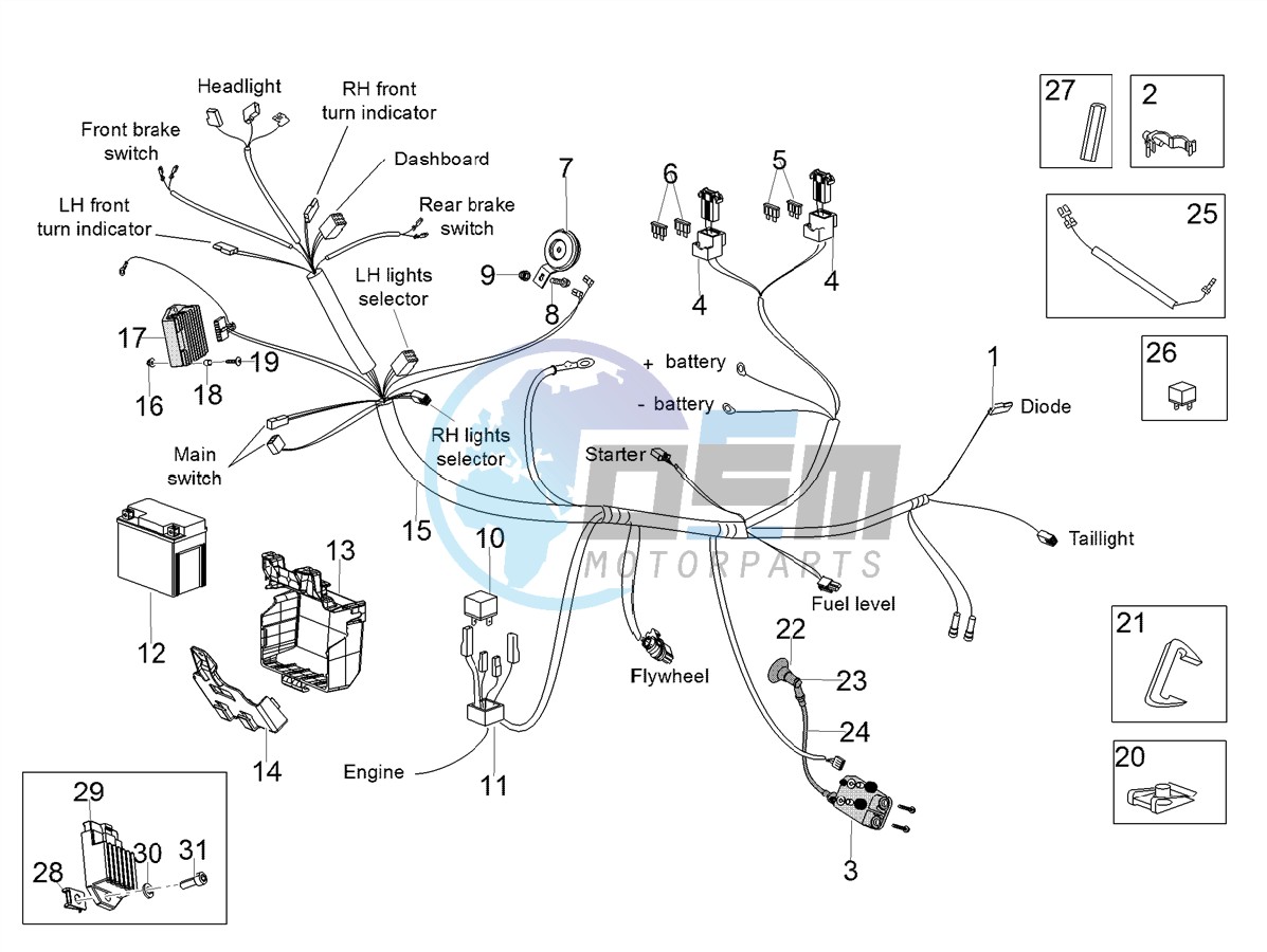 Front electrical system