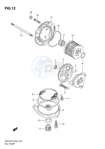 GN125 (E2) drawing OIL PUMP