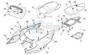 Tuono 1000 drawing Rear body - rear fairing