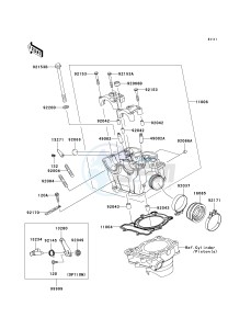 KX 250 T [KX250F] (T8F) T8F drawing CYLINDER HEAD