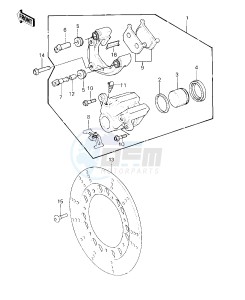 KZ 550 C [LTD] (C1-C2) [LTD] drawing FRONT BRAKE -- 80-81 C1_C2- -