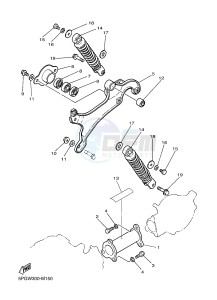 PW50 (2SA5 2SA6) drawing REAR ARM & SUSPENSION