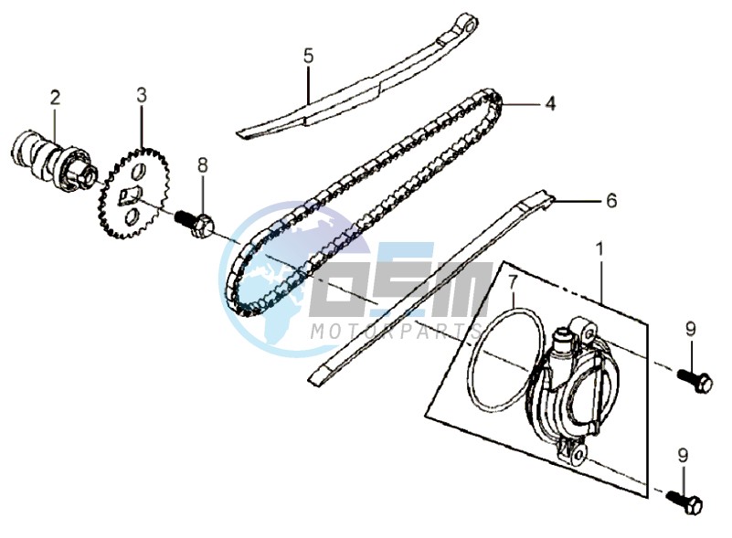 CHAIN / CHAIN TENSIONER / CHAIN GUIDE