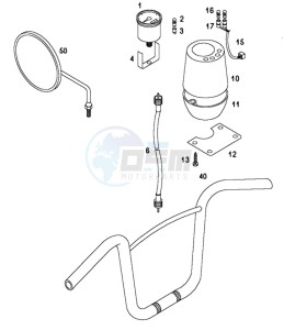 STANDARD_45kmh_L1 50 L1 drawing Handelbar-speedometer-mirror