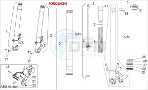 NA 850 Mana drawing Front fork III