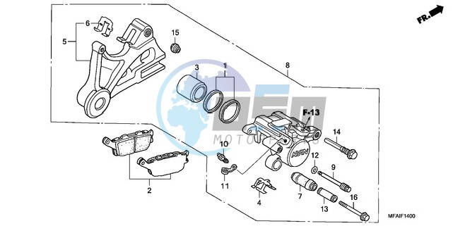 REAR BRAKE CALIPER (CBF1000)