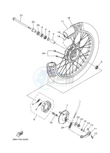 TT-R110E (B516 B517 B518 B518) drawing FRONT WHEEL