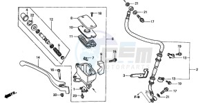 VT750DC SHADOW SPIRIT drawing FR. BRAKE MASTER CYLINDER