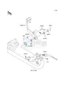 KVF 700 B [PRAIRIE 700 4X4 HARDWOODS GREEN HD] (B1-B2) [PRAIRIE 700 4X4 HARDWOODS GREEN HD] drawing BRAKE PEDAL