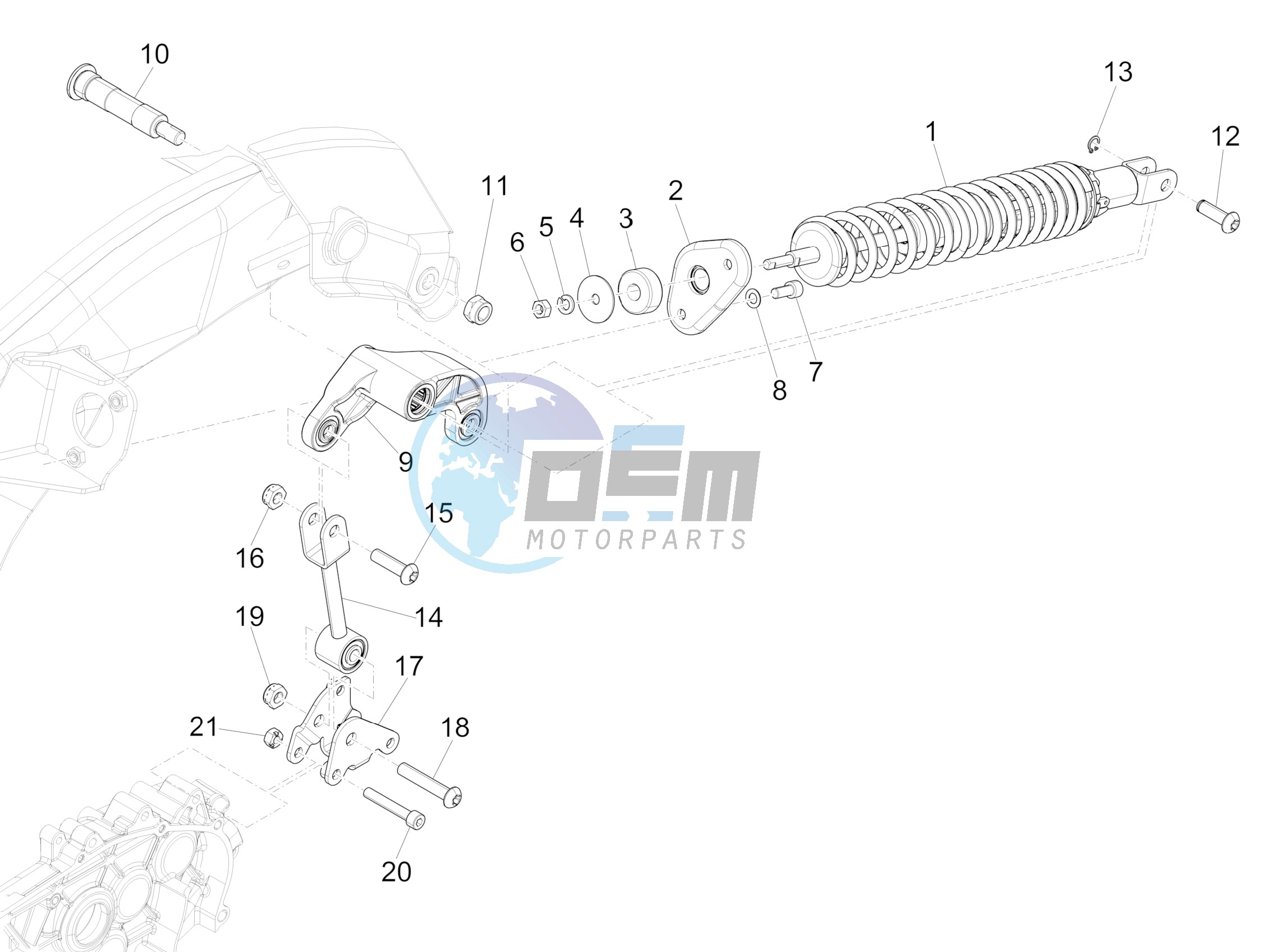 Rear suspension - Shock absorber/s