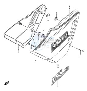 AX100 (E94) drawing FRAME COVER (MODEL R)