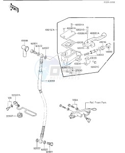 KZ 750 K [LTD BELT] (K1-K2 K2 CAN ONLY) [LTD BELT] drawing FRONT MASTER CYLINDER