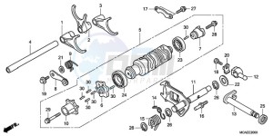 GL18009 France - (F / CMF) drawing GEARSHIFT DRUM/SHIFT FORK