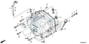 TRX250XD TRX250X Australia - (U) drawing FRONT CRANKCASE COVER