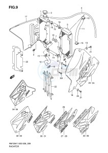 RM125 (E3-E28) drawing RADIATOR