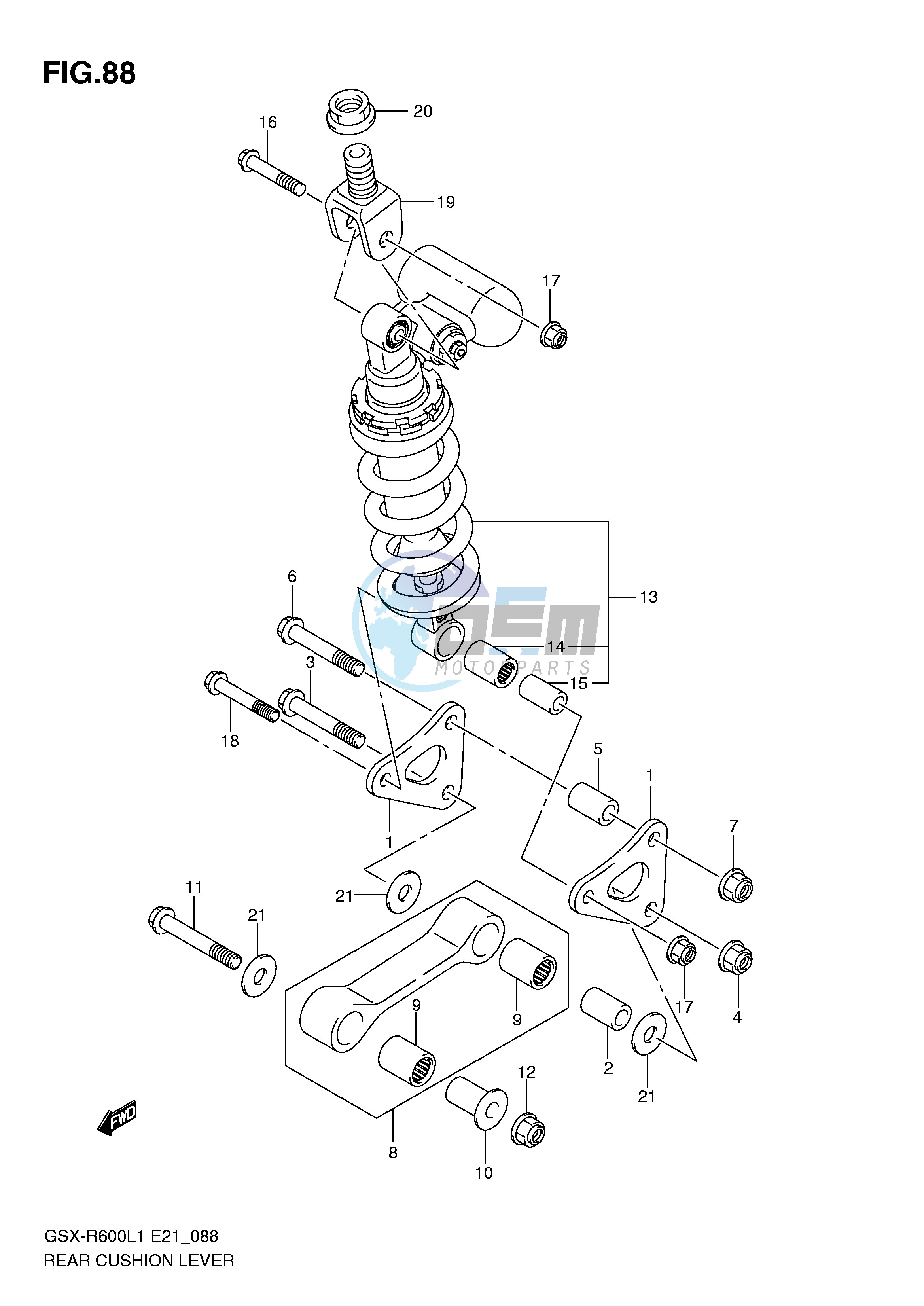 REAR CUSHION LEVER (GSX-R600UEL1 E21)