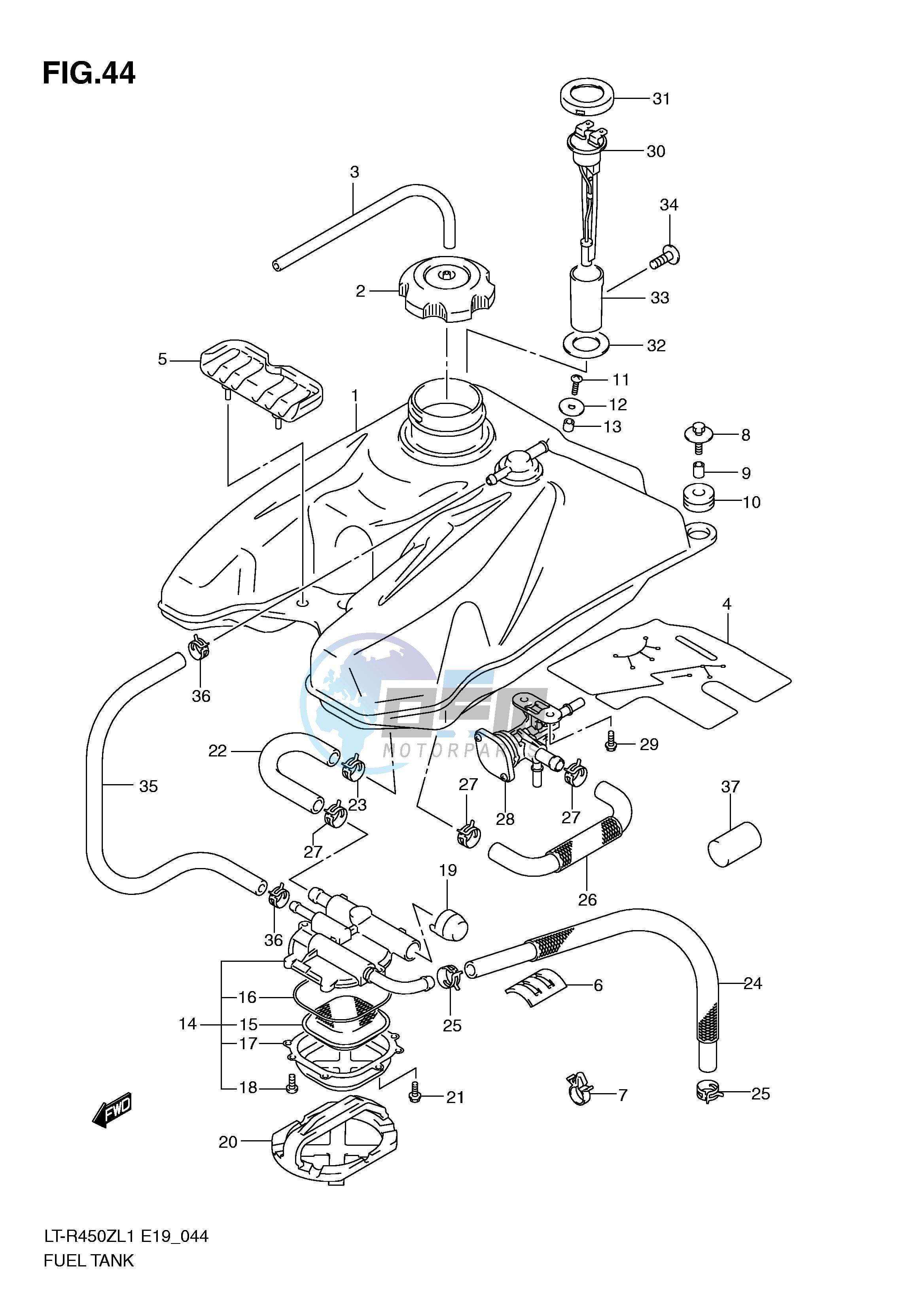 FUEL TANK (LT-R450ZL1 E19)