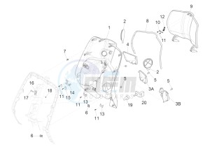 Primavera 50 2T (EMEA, APAC) drawing Front glove-box - Knee-guard panel