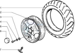 Sfera RST 125 drawing Front wheel