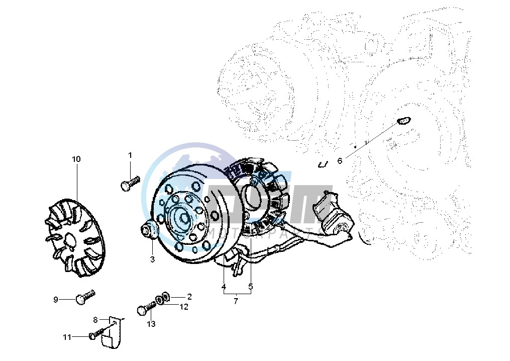 Flywheel magneto