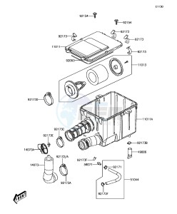 BRUTE FORCE 300 KVF300CJF EU drawing Air Cleaner