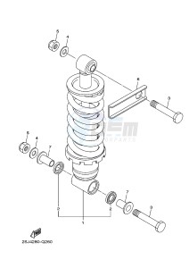 XJ6S 600 DIVERSION (S-TYPE) (36CJ 36CK) drawing REAR SUSPENSION