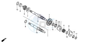 CG125 drawing KICK STARTER SPINDLE