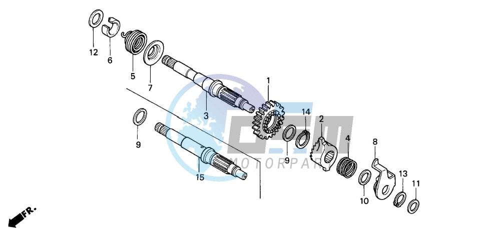 KICK STARTER SPINDLE