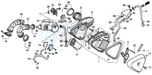 VT600CD 400 drawing AIR CLEANER