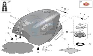 RSV 2 1000 drawing Fuel Tank