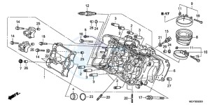 VFR800XC drawing CYLINDER HEAD (FRONT)