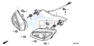 TRX250TEC drawing HEADLIGHT