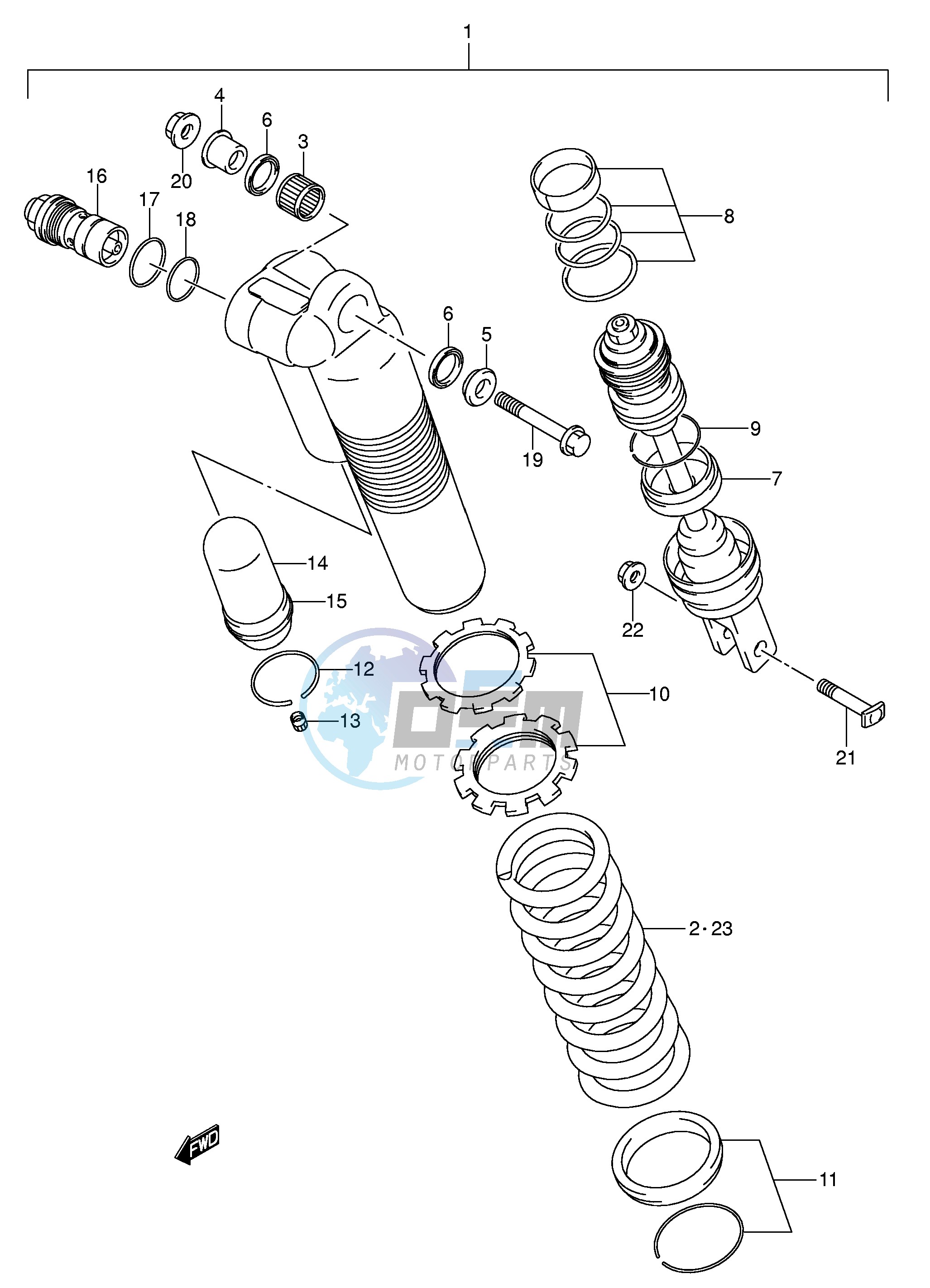 REAR SHOCK ABSORBER (MODEL K5)