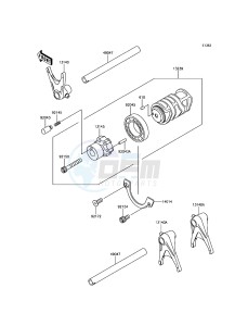 W800 EJ800AGF GB XX (EU ME A(FRICA) drawing Gear Change Drum/Shift Fork(s)